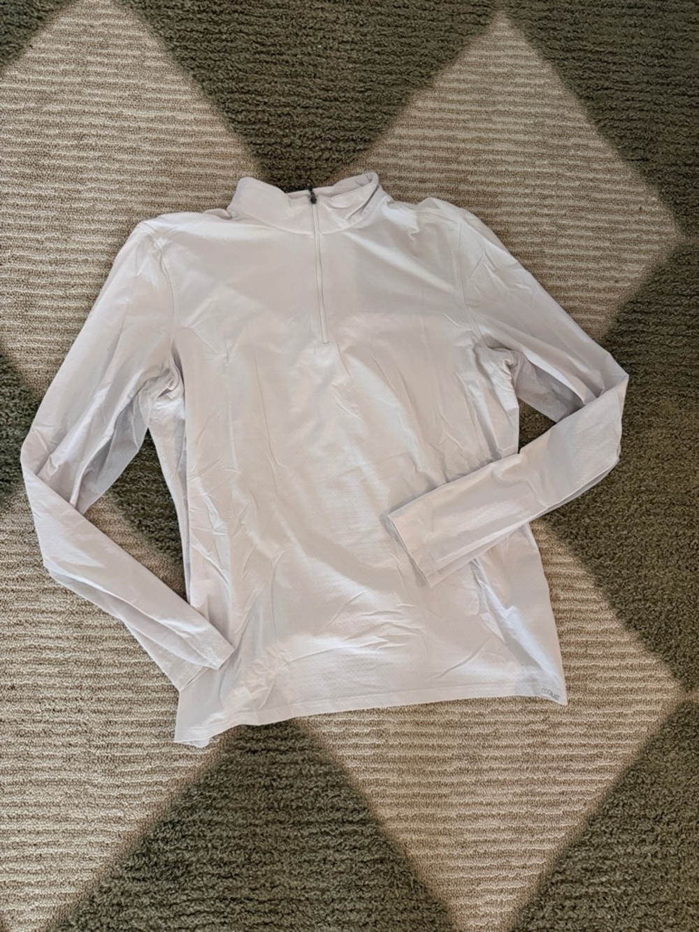 Women’s Long-Sleeve Quarter-Zip Performance Top - White